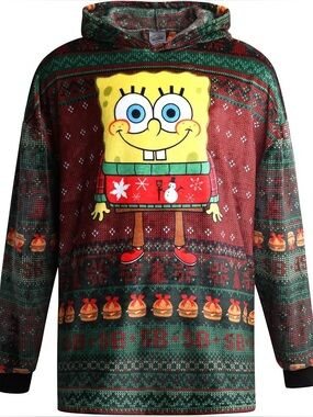 Coco Wearable Blanket Hoodie - Spongebob Squarepants Oversized Sherpa Fleece